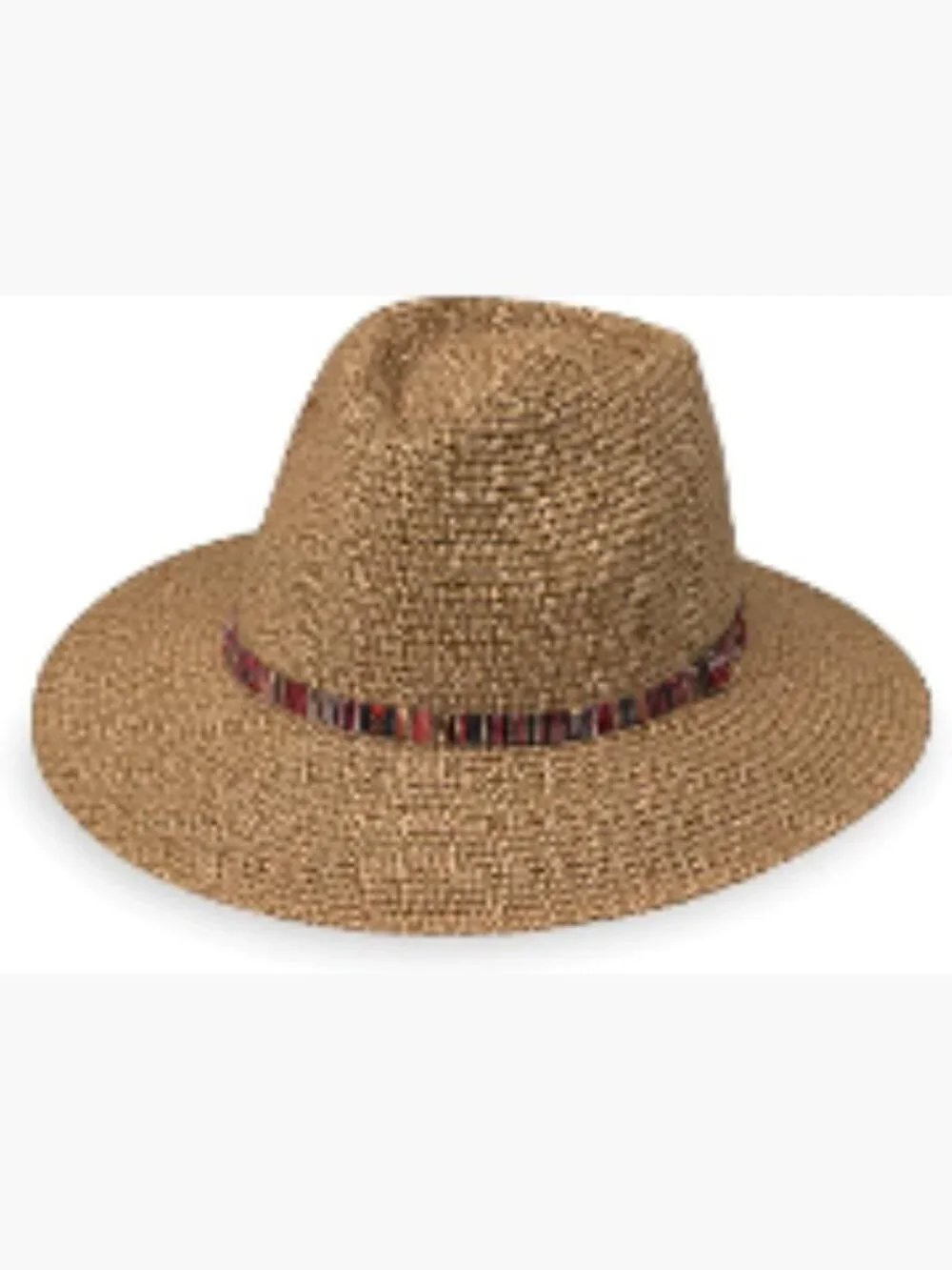 UPF 50+ Sun Protection Fedora, Wide Brim, Packable, Paper Braid